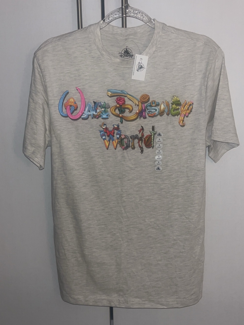 Walt Disney World Graphic Tee Written in Princess Letters